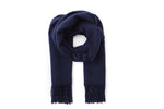 Large Cashmere Scarf, Navy