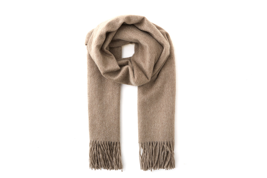 Large Cashmere Scarf, Taupe